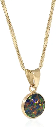 Vista 5 de Collar de piedras preciosas de oro de 14 quilates para mujer, collar de oro macizo, collar con colgante de oro, collar gótico, collar de oro Solo