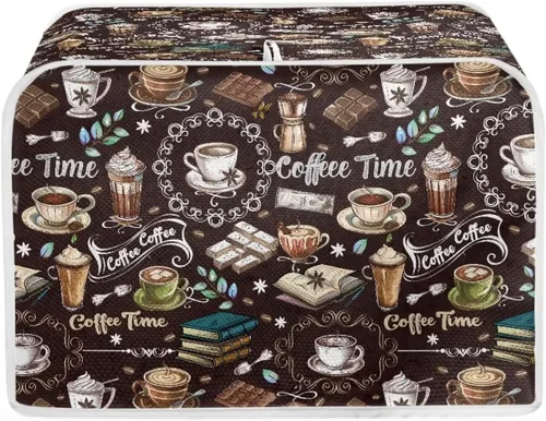 Vista 38 de Talayituse Autumn Maple Leaf Print Toaster Cover 2 Slice Bread Toaster Oven Cover Washable Toasters Dust Covers Kitchen Small Appliance Covers