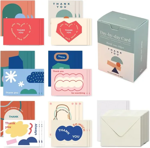 Vista 31 de Monolike Tarjeta Día a Día, 105 Luna - Mezcla de 48 mini tarjetas individuales, 24 sobres Paquete