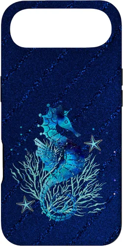 Vista 27 de Turquoise Seahorse Ocean Background Case for iPhone 17