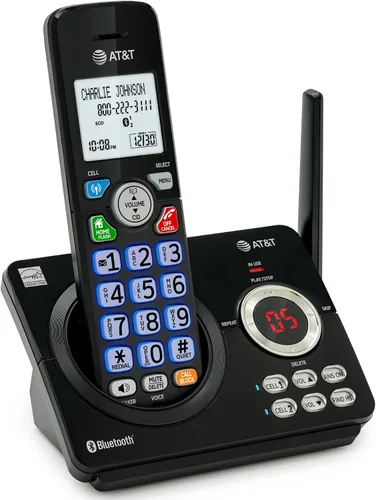 Vista 14 de AT&T Teléfono inalámbrico DECT 6.0 - Bloqueador de llamadas inteligente, Bluetooth conecta a la celda, anuncio de identificación de llamadas