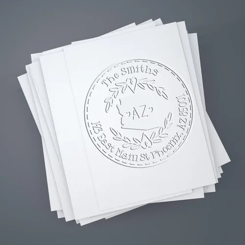 Vista 278 de Alabama State Wreath - Sello de sello de dirección personalizado para invitaciones de fiesta, tarjetas de vacaciones y decoración del hogar Sello