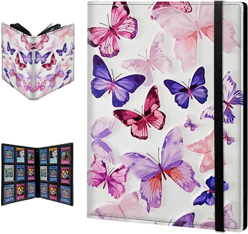Vista 32 de Carpeta para tarjetas de intercambio, 9 bolsillos para tarjetas intercambiables, 360 bolsillos de doble cara, funda para tarjetas de tamaño Mujeres
