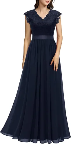 Vista 7 de Dressystar - Vestido de dama de honor, sin mangas, con cuello en V, para fiesta de boda