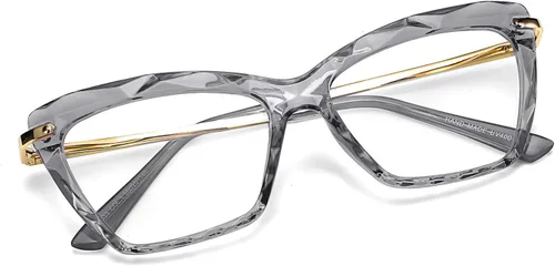 Vista 2 de FEISEDY Marco de gafas de ojo de gato, lentes transparentes, gafas para mujer B2440