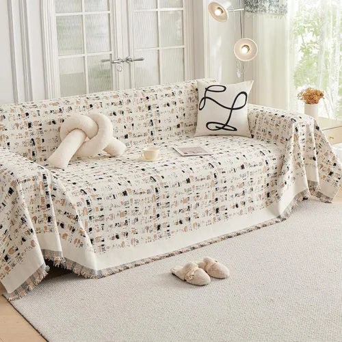 Vista 8 de DREAMINGO Funda de Sillón de Chenilla Fundas de Sofá Jacquard Lavables Protector de Muebles Funda de Sofá Reclinable 1 Cojín Funda de Silla