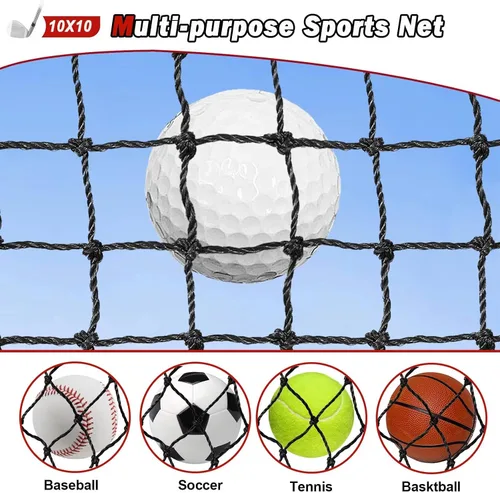 Vista 3 de Golf Practice Net, Heavy Duty PE Sports Barrier Netting