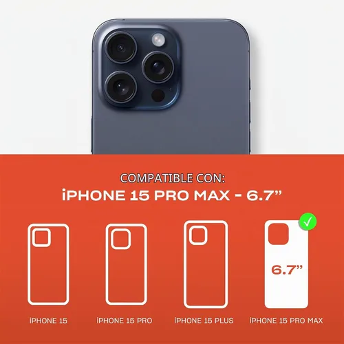 Vista 2 de Tech21 Evo Crystal - Funda para iPhone 15 Pro Max, compatible con Magsafe, funda de protección contra impactos superior con clasificación estándar