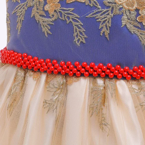 Vista 5 de Vestidos de flores para niñas TTYAOVO. Vestido para bodas de princesa para niñas pequeñas.