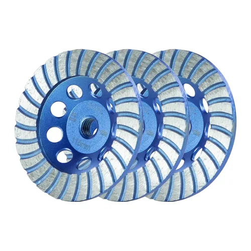 Vista 14 de SALI Ruedas de molienda de hormigón de 4.5 pulgadas 16 segmentos de turbo diamante Arbor de 5/8-11 Rueda de molienda de diamante apta