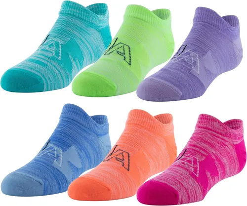 Vista 61 de Under Armour Calcetines ligeros invisibles Essential 2.0 para niños (paquete de 6)