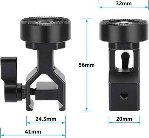 Vista 2 de CAMVATE Soporte de extensión de adaptador de abrazadera a roseta NATO - 3293