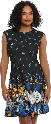 Vista 3 de London Times Women's Perfect Versatile Scuba Crepe Fit & Flare Dress Event Guest of Occasion Office Career