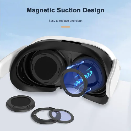 Vista 3 de Lens Protector Cover Kit for Meta Quest 3, Protector Accessories Compatible with Oculus Quest 3, Glasses Spacer Anti-Scratch Ring with Blue Light