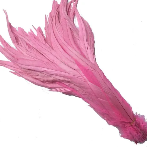 Vista 15 de Shekyeon Paquete de 50 sombreros usados con plumas de cola de gallo de 12 a 14 pulgadas
