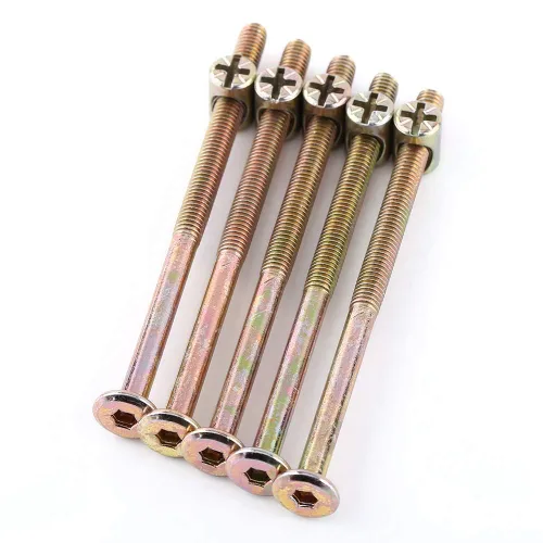 Vista 3 de Tornillo de muebles M6, tornillos de cabeza hexagonal para cuna, literas y sillas (3.937 in)
