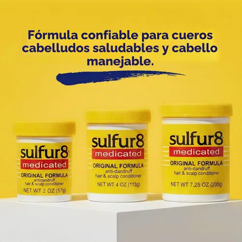 Vista 7 de Acondicionador Sulfur8 medicado regular, fórmula anticaspa para cabello y cuero cabelludo, 2 oz, paquete de de 1
