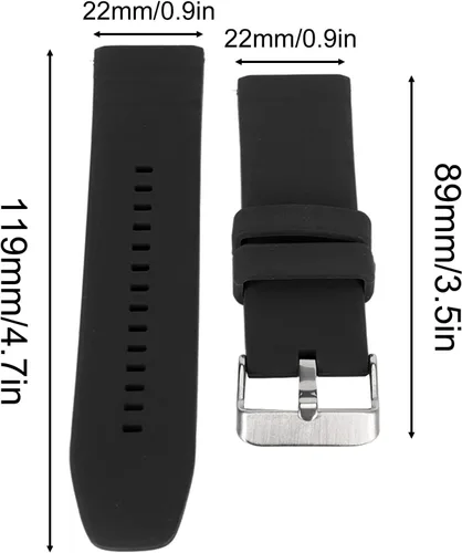 Vista 6 de Correa de silicona suave de liberación rápida para Amazfit GTR 4, casual y a la moda, ajuste ajustable con cierre de hebilla de alfiler, fácil