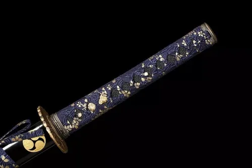 Vista 8 de Katana hecha a mano, espada samurái japonesa 1095 de arcilla de acero templado, hoja de afeitar de espiga completa, afilada, regalos para él, espada