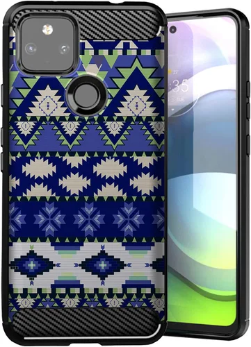 Vista 11 de CasesOnDeck - Funda compatible con Google Pixel 5A (2021) / Pixel 5A 5G] cubierta de parachoques de TPU suave con textura de fibra de carbono