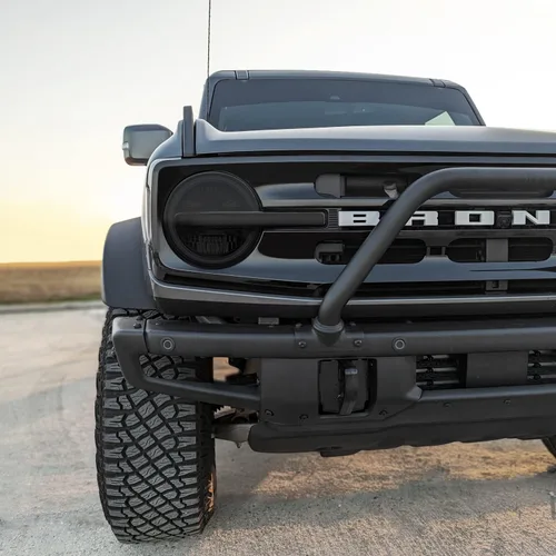 Vista 3 de SlickMod Tinte de humo de vinilo precortado para faros Ford Bronco 2021-2023 (20% humo oscuro, 1. faro)
