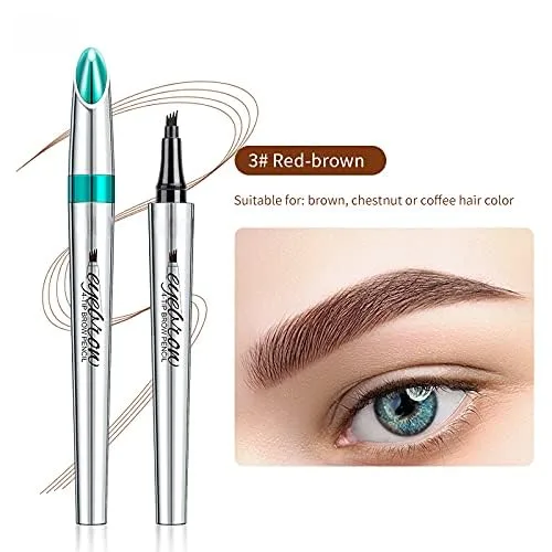 Vista 2 de Lápiz de cejas Microblading Pen – Maquillaje de ojos Pluma de cejas Micro 4 puntos de elevación y arrebatamiento de cejas Microblading de larga 03