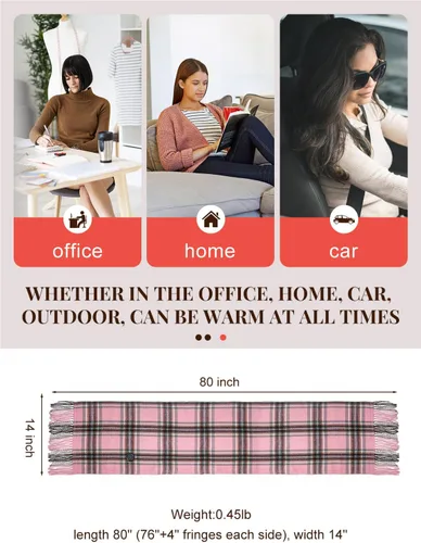 Vista 5 de Heated Scarf for Women Include Rechargeable Battery, Winter Electric Neck Scarf for Cold Weather