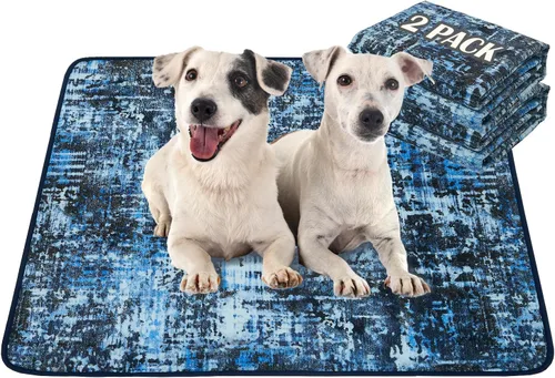 Vista 12 de Qeils - Almohadillas lavables para orina para perros, almohadillas reutilizables para cachorros de 36 x 41 pulgadas, paquete de 2