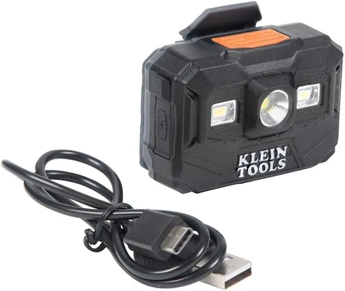 Vista 14 de Klein Tools 60406RL - Casco duro, linterna frontal recargable, sin ventilación, estilo de ala completa, acolchada, auto-absorbente, resistente al