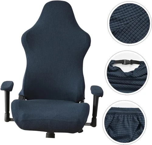 Vista 4 de BESPORTBLE Juego de 3 juegos de funda protectora para silla de juegos, funda de elastano lavable, funda elástica para silla, fundas de asiento