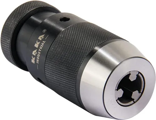 Vista 3 de KAKA INDUSTRIAL Portabrocas sin llave resistente, Jacobs Taper Stock (HPJ0213 (1/32"-1/2"-JT6))