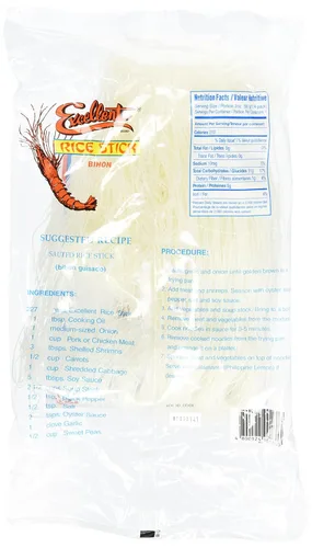 Vista 2 de Paquete de 2 fideos de arroz Bihon de Excellent Rice Stick (8 oz/227 gramos)