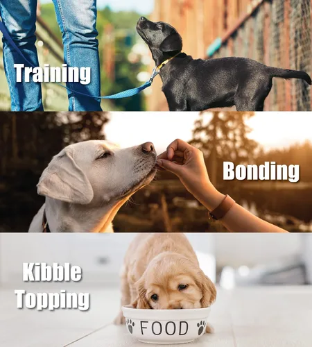 Vista 3 de Whole Life Pet Just One - Paquete económico de golosinas de hígado de res para perros, grado humano, liofilizado, un ingrediente, entrenamiento