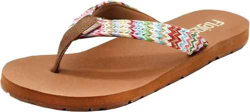 Vista 13 de Flojos Juno Weave Sandalia para mujer Aguamarina/Marrón Multi