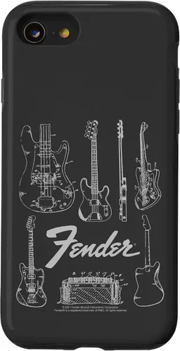 Vista 18 de Fender Carcasa de Guitars Line Art para iPhone 17