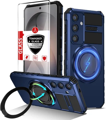 Vista 43 de Funda magnética para Samsung Galaxy Note 20 Ultra compatible con carga inalámbrica MagSafe, con 1 protector de pantalla, anillo de soporte integrado