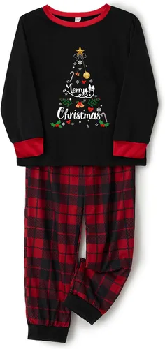Vista 4 de OAKFashion Pijamas familiares de Navidad a juego para toda la familia, pijamas de Navidad para bebés, niños, adolescentes y adultos