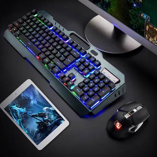 Vista 6 de Teclado y ratón recargables tapa para tecla suspendida
