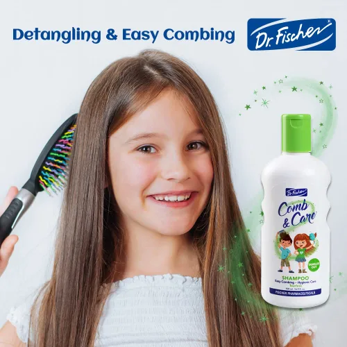 Vista 3 de Dr. Fischer Champú y acondicionador 2 en 1 para niños, niños pequeños y bebés. Fórmula sin desgarros y desenredante.