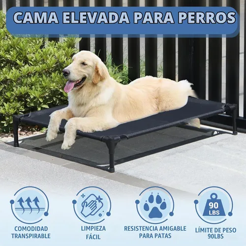 Vista 6 de Casa para perros de 36" para exteriores para perros medianos y grandes refugio elevado para perros