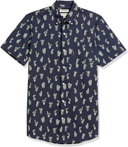 Vista 6 de Goodthreads Mens Standard-Fit Short-Sleeve Printed Poplin Shirt