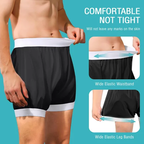 Vista 3 de Carer - Fundas de pañales para adultos, 2 piezas, lavables, a prueba de fugas, ropa interior para incontinencia para hombres y mujeres, elástico