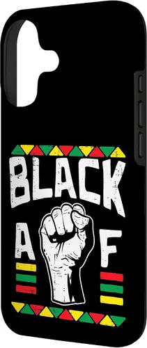 Vista 2 de Black AF Fist Dashiki Kente Pride BLM African American Gift Case for iPhone 17