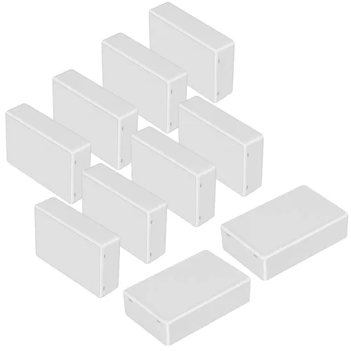 Vista 11 de LeMotech Caja de proyectos 10 piezas de plástico ABS, caja de conexiones eléctricas pequeña para electrónica, color blanco 1,97 x 1,10 x 0,59