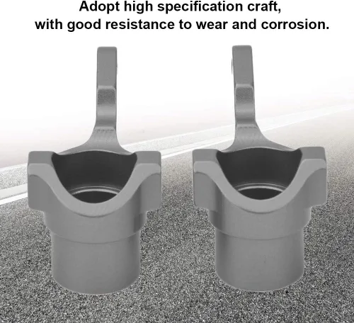 Vista 7 de Tbest 2 piezas de aleación de aluminio para nudillos de brazo de dirección (L/R) para 4WD Optima Maxima RC Car (plata) accesorios