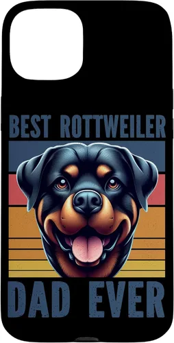 Vista 9 de Rottweiler Dad Rottie Father Dog Parent Father's Day Retro Case for iPhone 16