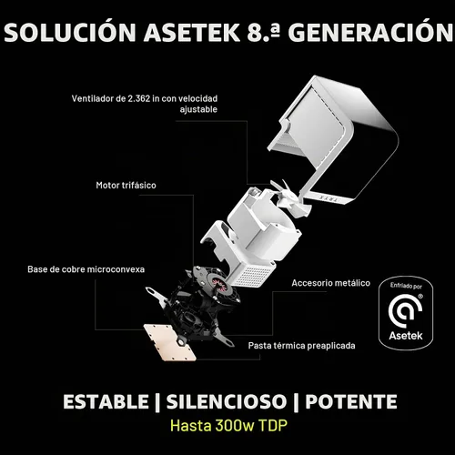 Vista 4 de TRYX Panorama 280 Blanco 280mm AIO Pantalla AMOLED L-Forma de 6.67'' Efecto 3D Anamorfo Display Personalizable Enfriador AIO 280mm Bomba Asetek 8ª