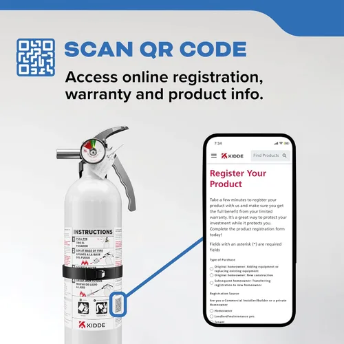 Vista 13 de Kidde Extintor de Incendios para Barcos, de Un Solo Uso 10BC Coast Guard Approved Marine Extinguisher for Small Flammable Liquids/Gases and