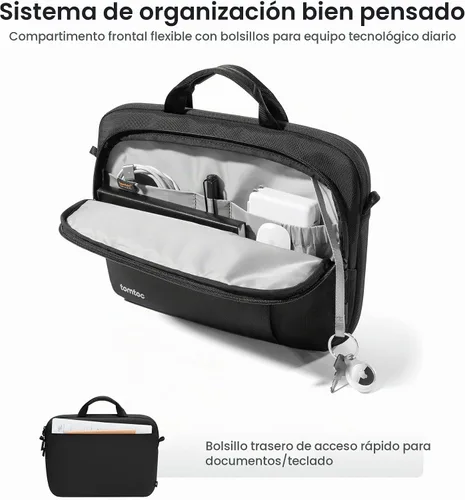 Vista 7 de tomtoc estuche de transporte 360 para laptop de 14 pulgadas MacBook Pro M5/M4/M3/M2/M1 Pro/Max A3434 A3112 A3401 A3185 A2992, bolsa de hombro