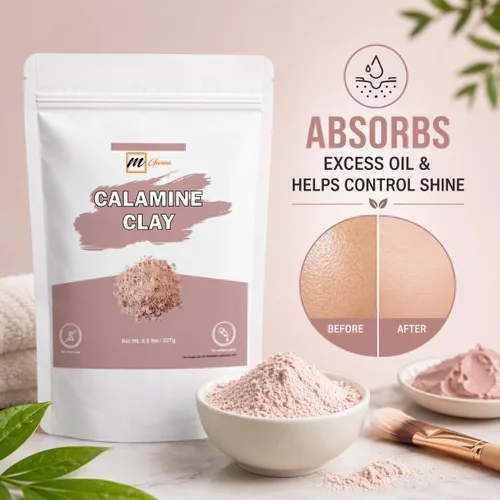 Vista 3 de Polvo de arcilla de calamina 100% natural para antienvejecimiento y reafirmante de la piel, cremas, lociones y jabón, 0.22 libras / 100 GMS